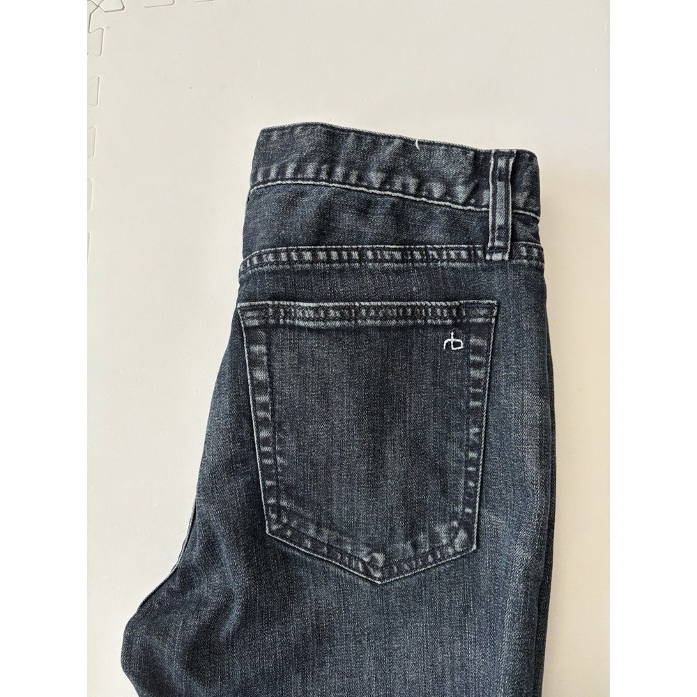 RAG & BONE Jeans Mens Fit 2 Slim Whiskered Distressed Indie- 30x32 Ainsley Dark - Picture 8 of 11